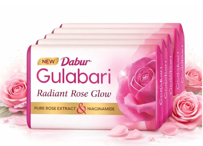 Dabur Gulabari Pure Rose Soap 150g (Pack of 4)